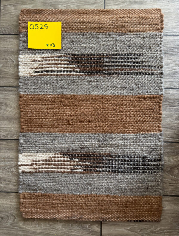 #0525 - Handmade Llama Fiber Rug 2x3 ft